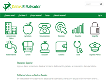 Tablet Screenshot of datoselsalvador.org
